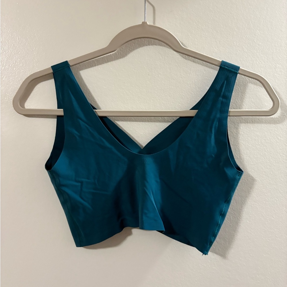 Teal Sleeveless Yoga Crop Top